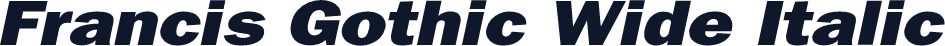 Francis Gothic Wide Italic