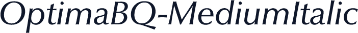 OptimaBQ-MediumItalic