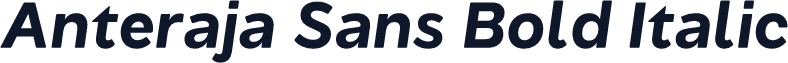 Anteraja Sans Bold Italic