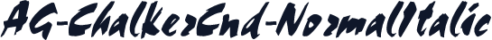 AG-ChalkerCnd-NormalItalic