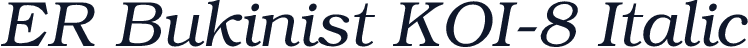 ER Bukinist KOI-8 Italic