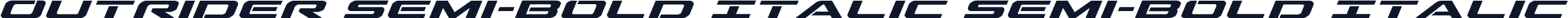 Outrider Semi-Bold Italic Semi-Bold Italic