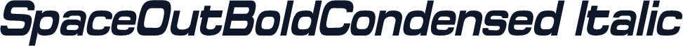 SpaceOutBoldCondensed Italic
