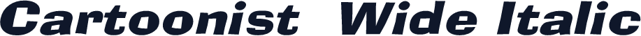 Cartoonist  Wide Italic