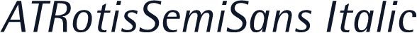 ATRotisSemiSans Italic