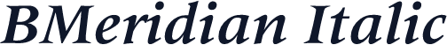 BMeridian Italic