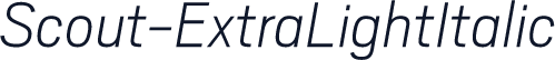 Scout-ExtraLightItalic