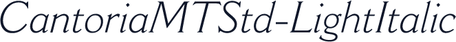 CantoriaMTStd-LightItalic