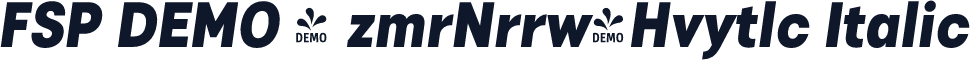 FSP DEMO - zmrNrrw-Hvytlc Italic