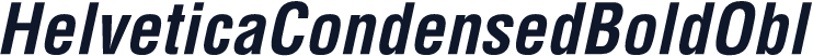 HelveticaCondensedBoldObl
