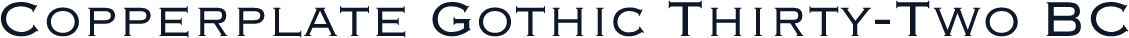 Copperplate Gothic Thirty-Two BC