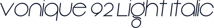 Vonique 92 Light Italic