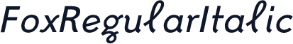 FoxRegularItalic