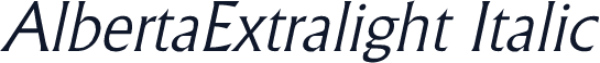 AlbertaExtralight Italic