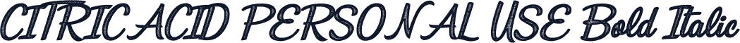 CITRICACID PERSONAL USE Bold Italic