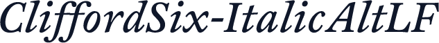 CliffordSix-ItalicAltLF