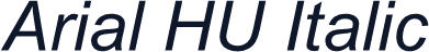 Arial HU Italic