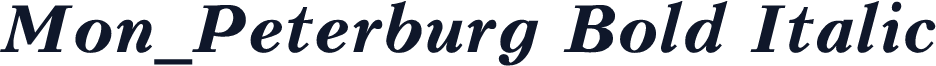Mon_Peterburg Bold Italic
