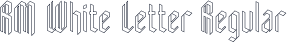 RM White Letter Regular