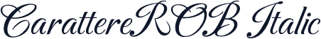 CarattereROB Italic