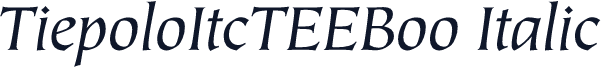 TiepoloItcTEEBoo Italic