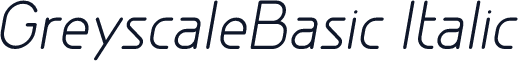 GreyscaleBasic Italic