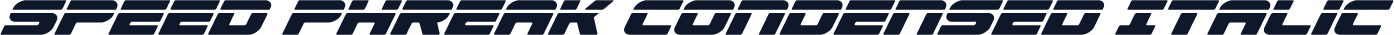 Speed Phreak Condensed Italic