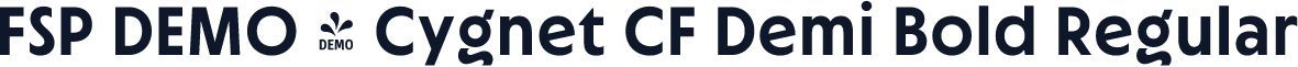 FSP DEMO - Cygnet CF Demi Bold Regular
