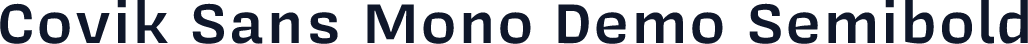 Covik Sans Mono Demo Semibold