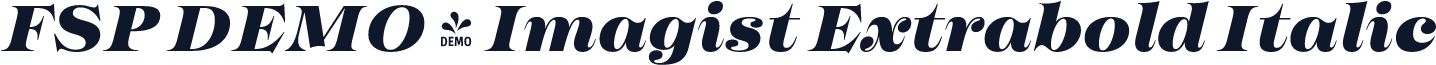 FSP DEMO - Imagist Extrabold Italic