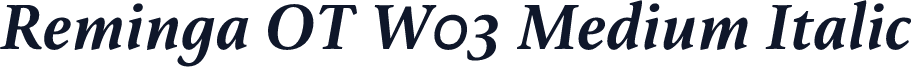 Reminga OT W03 Medium Italic