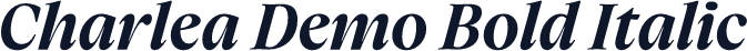 Charlea Demo Bold Italic