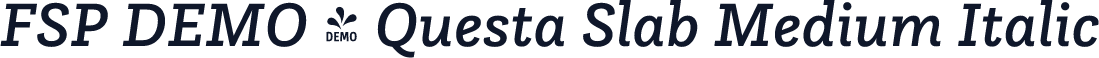 FSP DEMO - Questa Slab Medium Italic