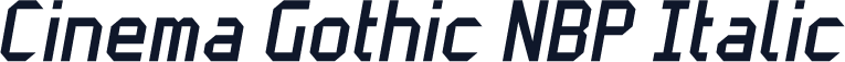 Cinema Gothic NBP Italic