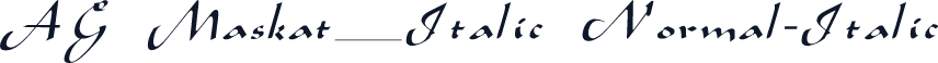 AG Maskat_Italic Normal-Italic