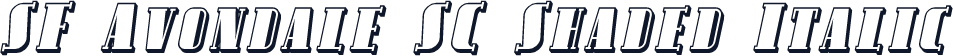 SF Avondale SC Shaded Italic