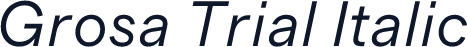Grosa Trial Italic