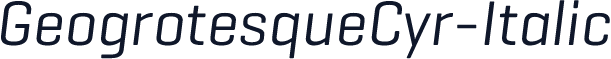 GeogrotesqueCyr-Italic
