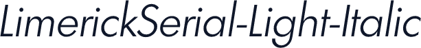 LimerickSerial-Light-Italic