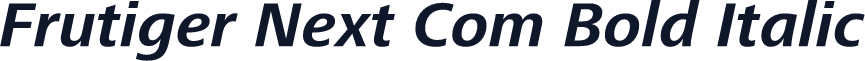 Frutiger Next Com Bold Italic