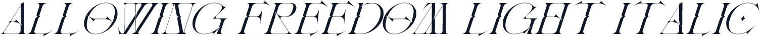 Allowing Freedom Light Italic