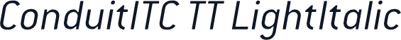 ConduitITC TT LightItalic