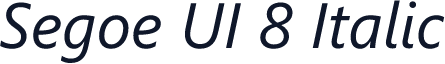 Segoe UI 8 Italic