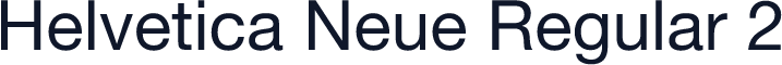 Helvetica Neue Regular 2