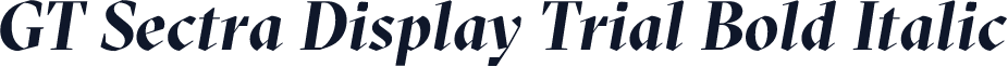 GT Sectra Display Trial Bold Italic