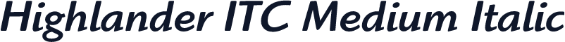 Highlander ITC Medium Italic