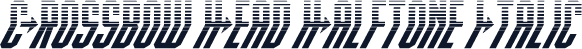 Crossbow Head Halftone Italic