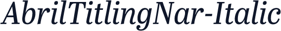 AbrilTitlingNar-Italic