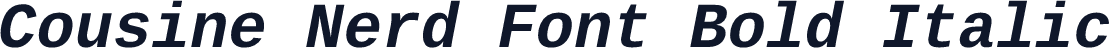Cousine Nerd Font Bold Italic