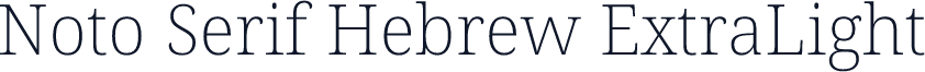 Noto Serif Hebrew ExtraLight